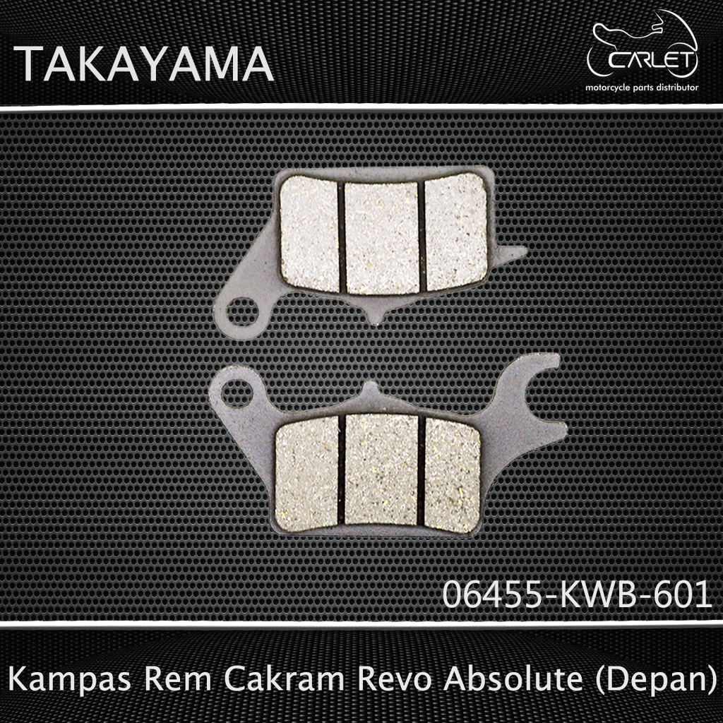 Takayama Disc Pad Plat / Kampas Rem Cakram Revo Absolute / Blade (Depan)