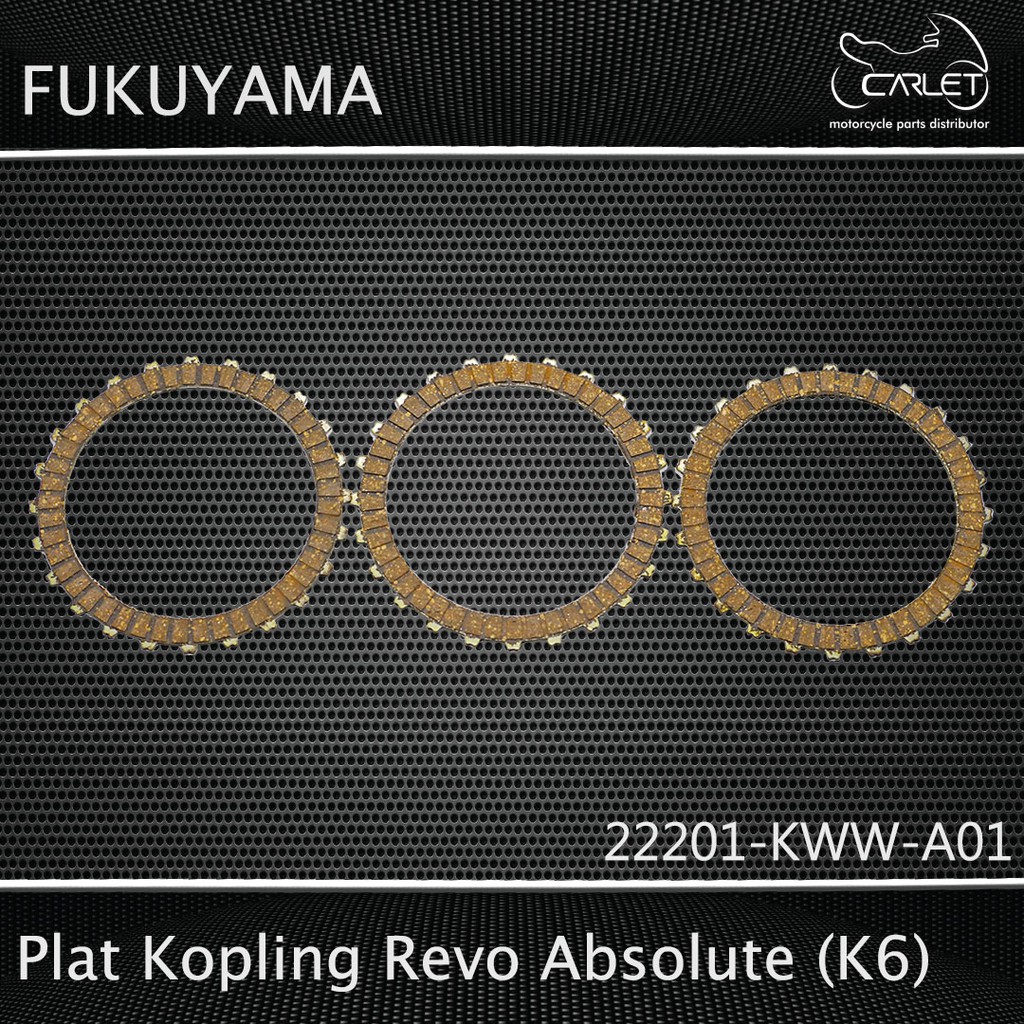 Fukuyama Plat / Kampas Kopling Revo Absolute K6 (Press = 3 pcs)