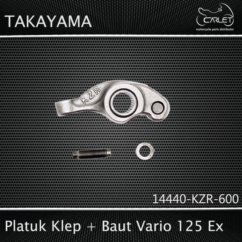 Takayama Pelatuk Klep / Rocker Arm / Templar + Baut Vario 125 / 150 Ex (+Bearing)