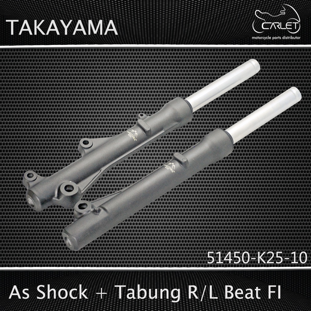 Takayama As Shock Depan + Tabung K25 Vario 125 / 150 / Beat FI (Hitam)