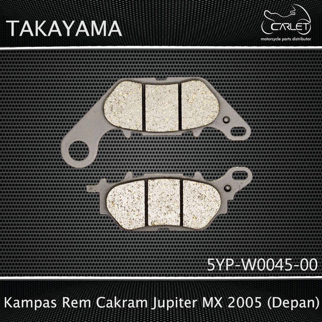 Takayama Disc Pad Plat / Kampas Rem Cakram Mio / Vega R New / 06 /Jupiter MX 05 / Vega ZR (Depan)