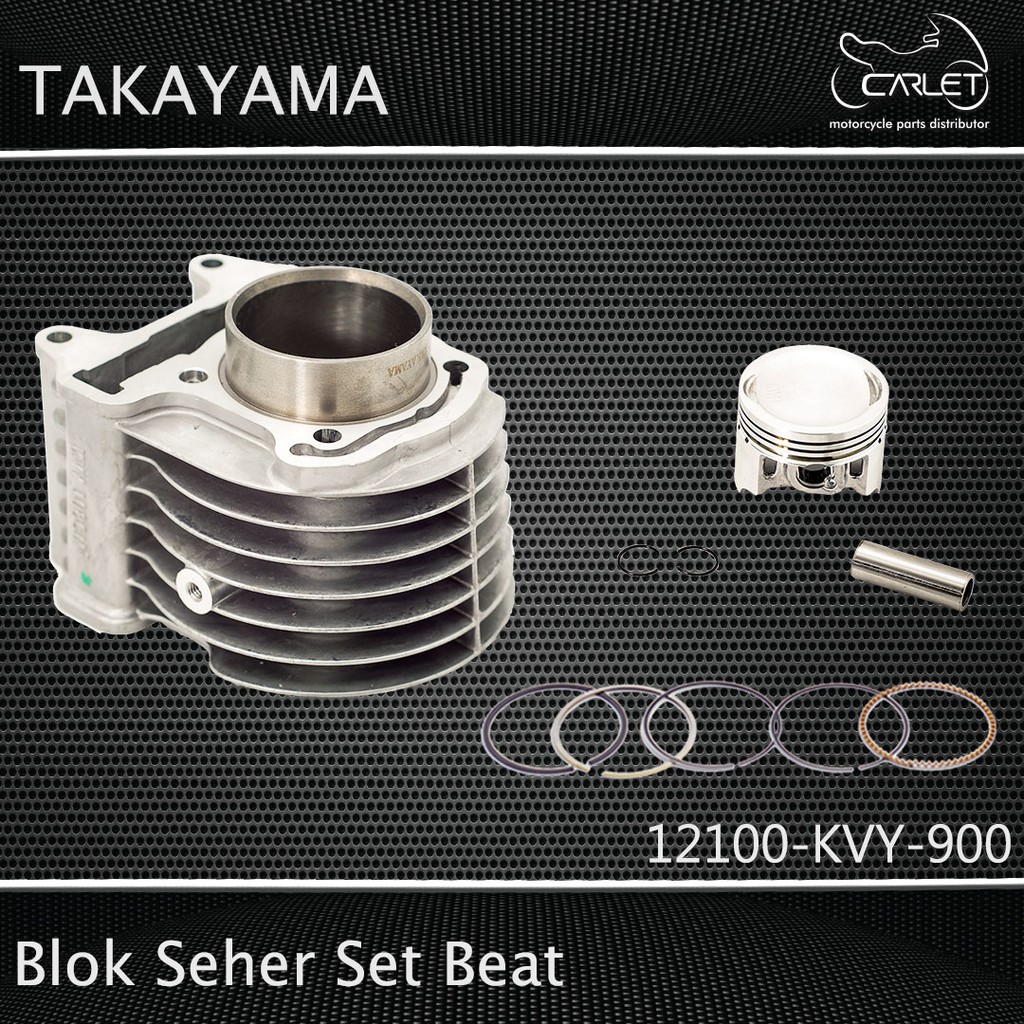 Takayama Cylinder Block Assy / Blok Mesin Seher Set KVY Scoopy / Beat