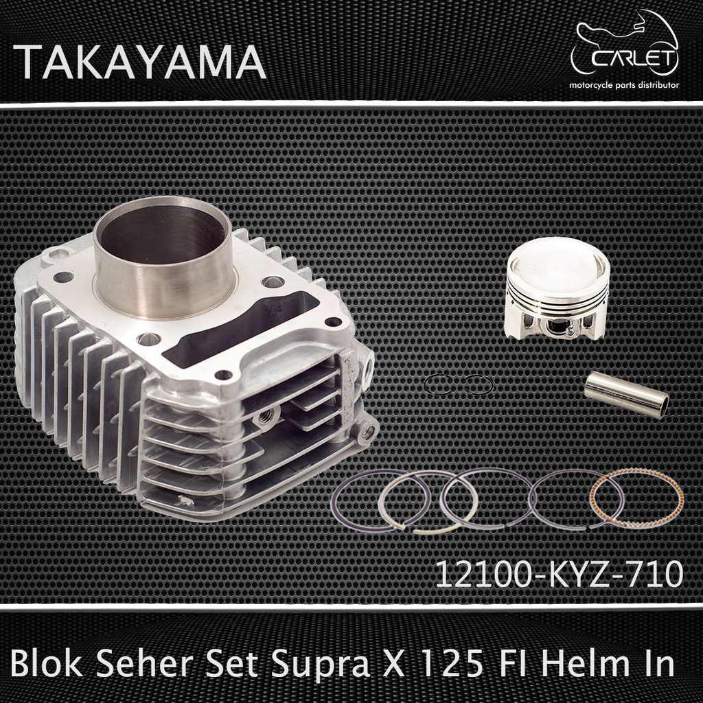 Takayama Cylinder Block Assy / Blok Mesin Seher Set Supra X 125 FI (Helm In)