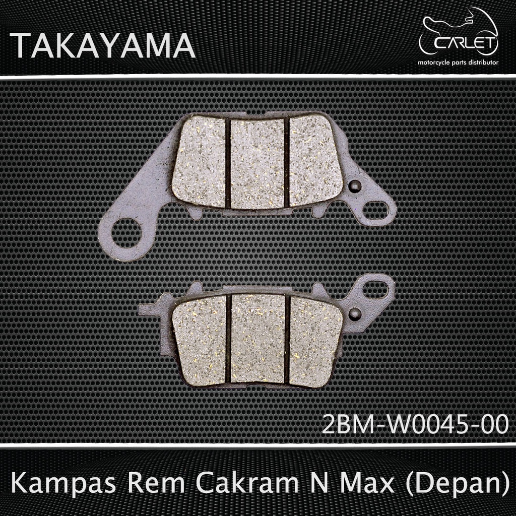 Takayama Disc Pad Plat / Kampas Rem Cakram Mio 125 M3 / N Max (Depan)