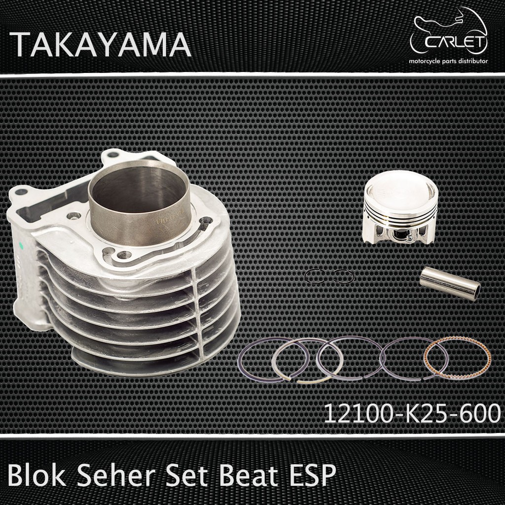 Takayama Cylinder Block Assy / Blok Mesin Seher Set K25 Beat Esp