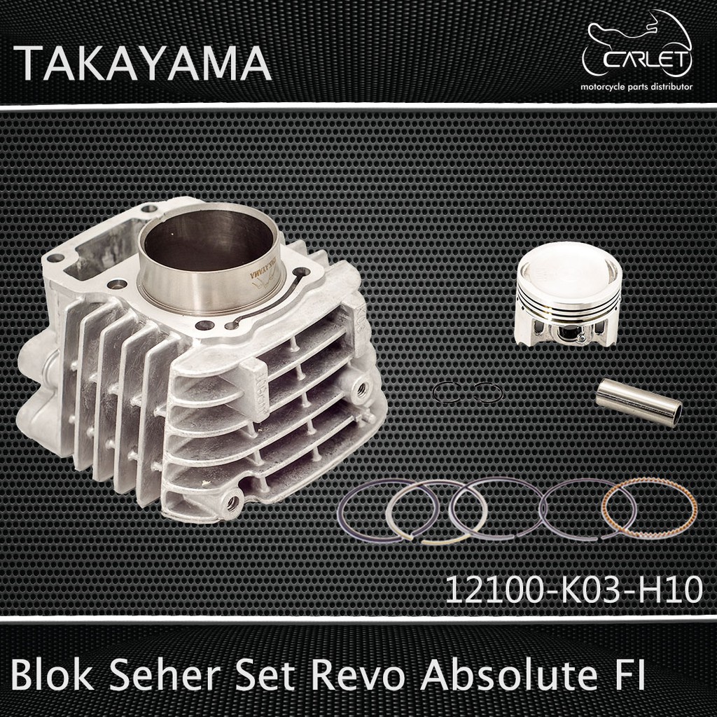 Takayama Cylinder Block Assy / Blok Mesin Seher Set Revo Fit FI