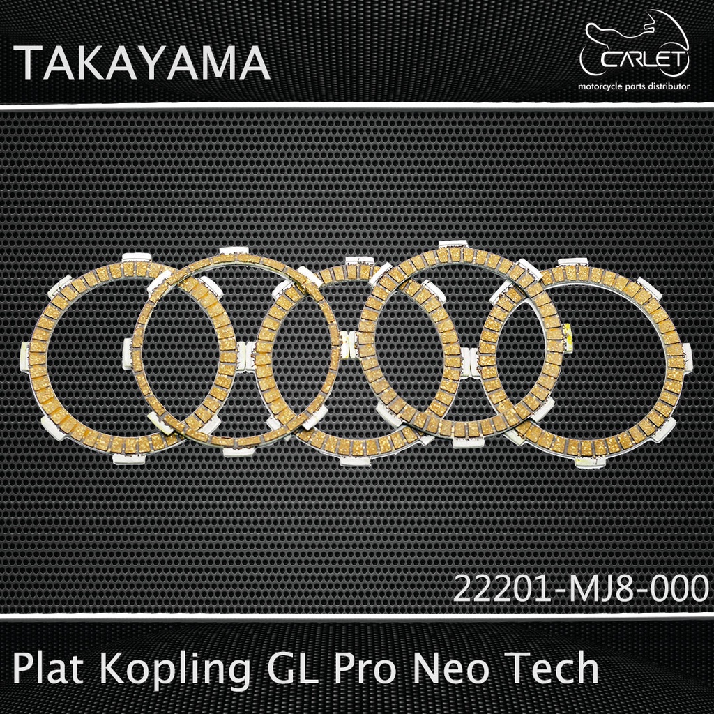 Takayama Plat / Kampas Kopling Pro NT / Tiger / Mega Pro / Mega Pro New / MX 08 Non Kopling (Press = 5 pcs)