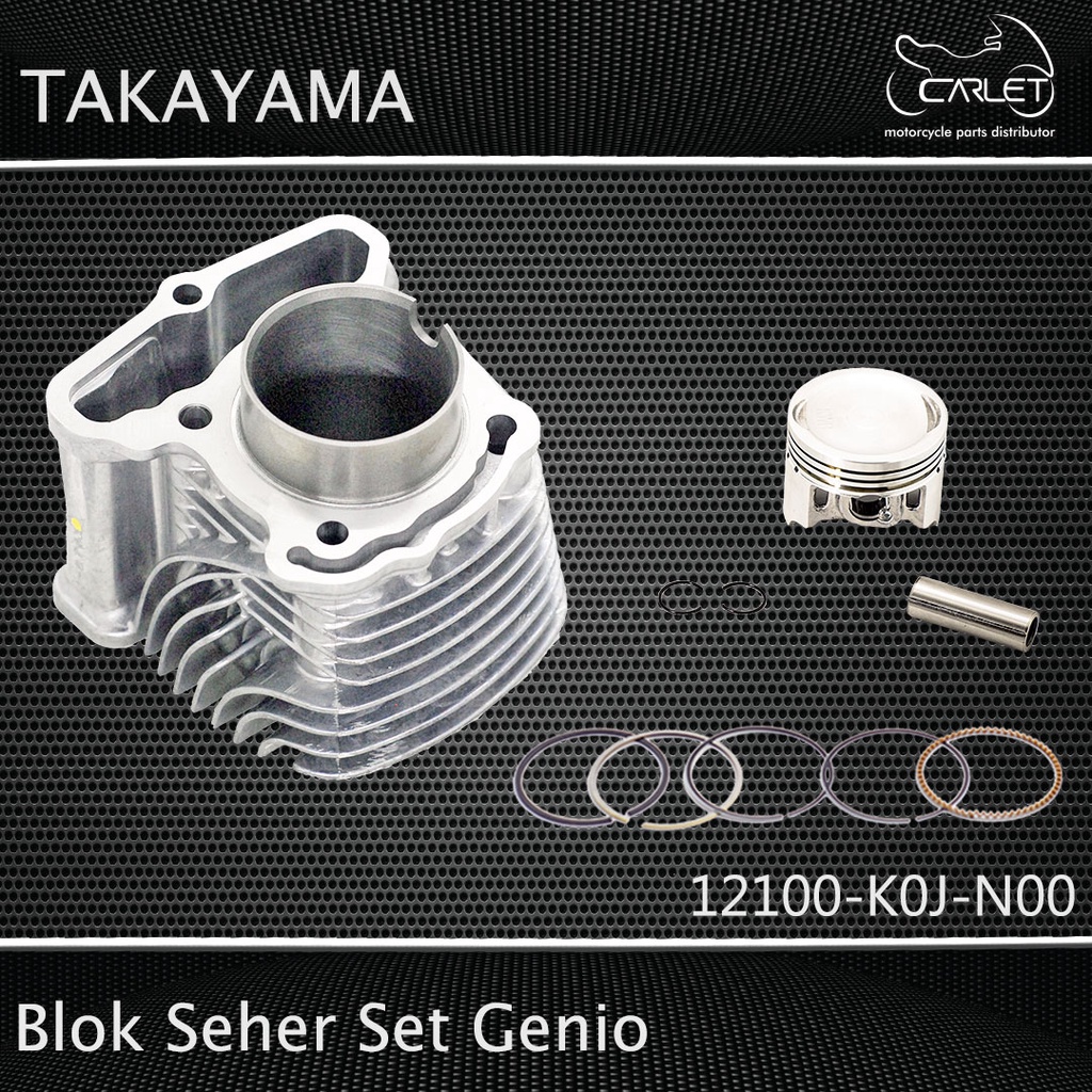 Takayama Cylinder Block Assy / Blok Mesin Seher Set Genio / Beat 2020 / Beat K1A