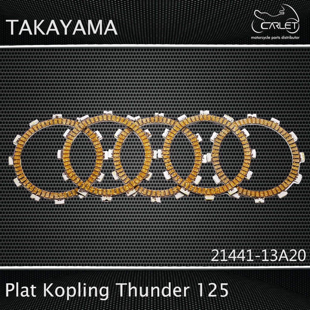 Takayama Plat / Kampas Kopling Thunder 125 (Press = 5 pcs)