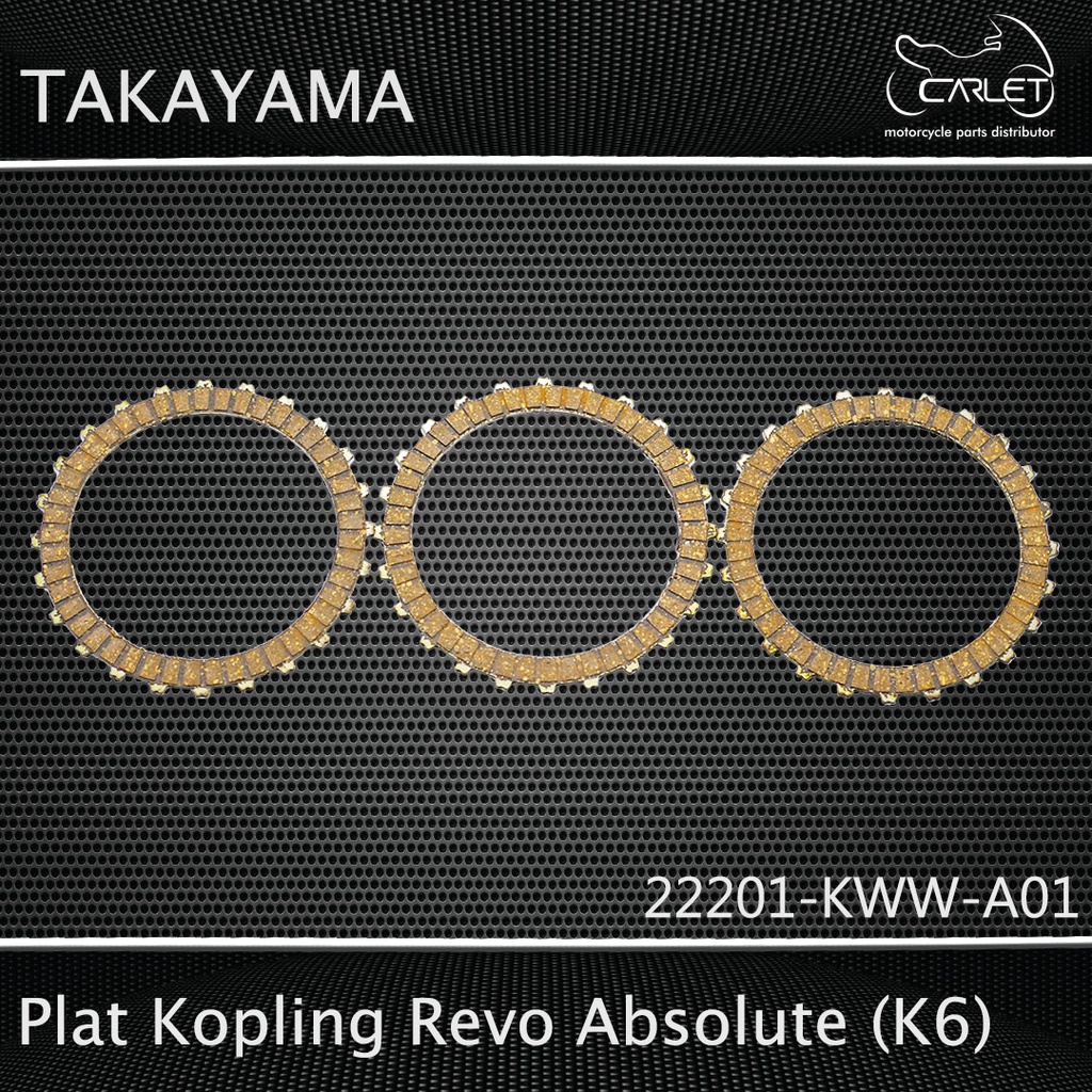 Takayama Plat / Kampas Kopling Revo Absolute K6 (Press = 3 pcs)