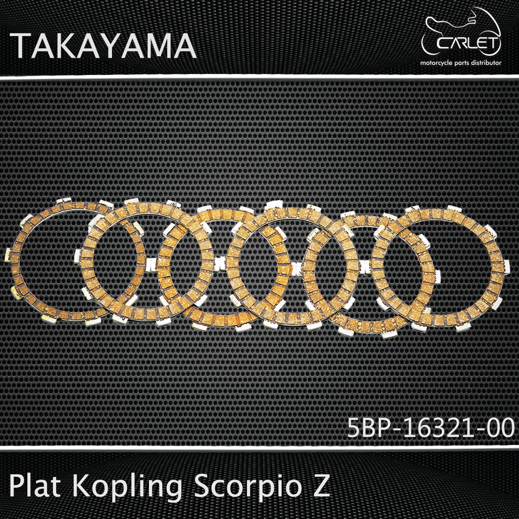 Takayama Plat / Kampas Kopling Scorpio Z (Press = 6 pcs)