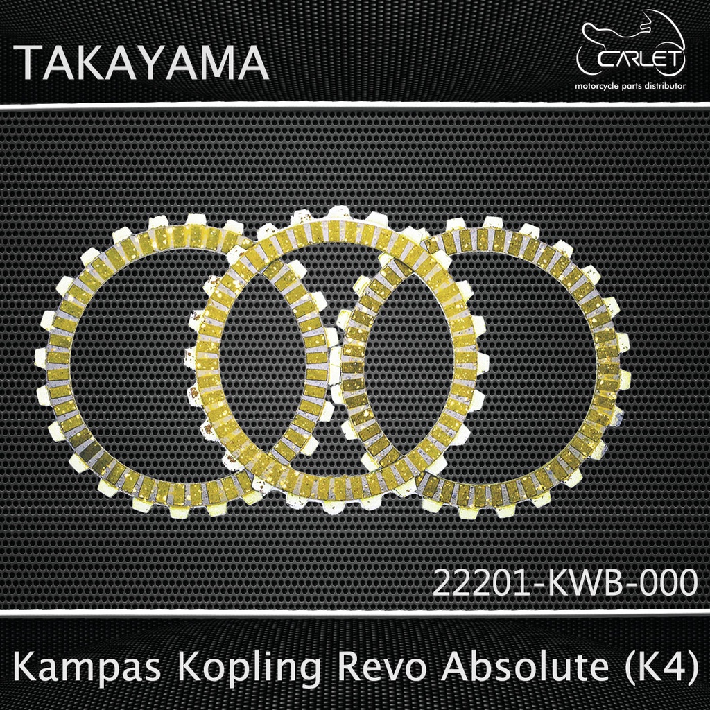 Takayama Plat / Kampas Kopling Blade / Revo Absolute K4 (Press = 3 pcs)