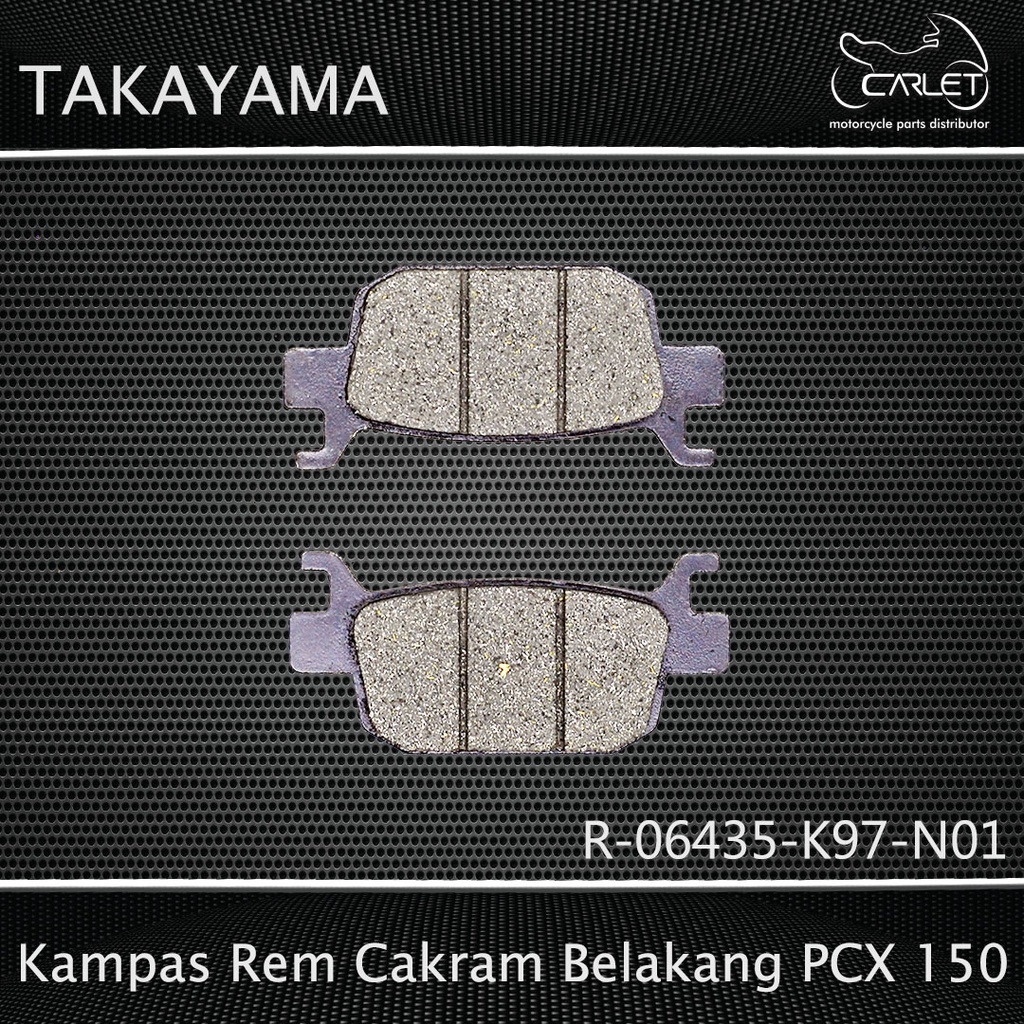 Takayama Disc Pad Plat / Kampas Rem Cakram PCX 150 (Belakang)