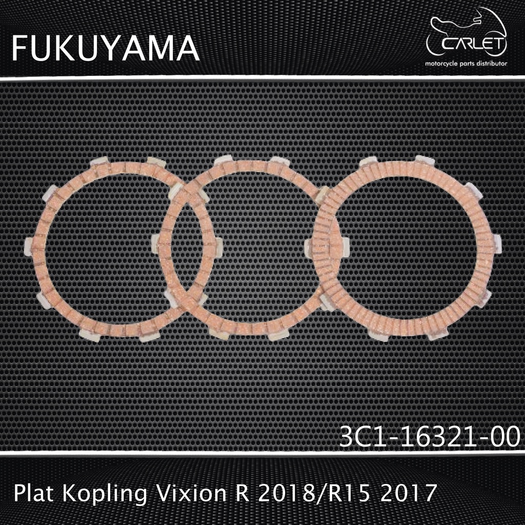 Fukuyama Plat / Kampas Kopling Vixion R 2018 / R15 2017 (Press = 3 pcs)