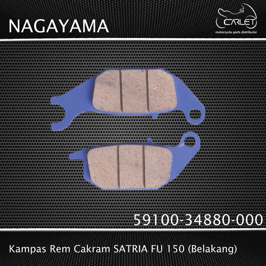 Nagayama Disc Pad Plat / Kampas Rem Cakram Satria FU 150 (Belakang)