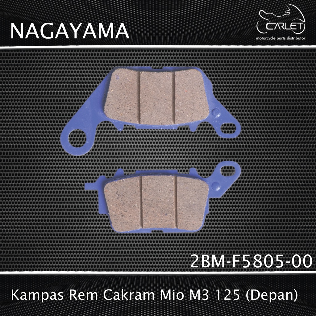 Nagayama Disc Pad Plat / Kampas Rem Cakram Mio 125 M3 / N Max / Aerox (Depan)